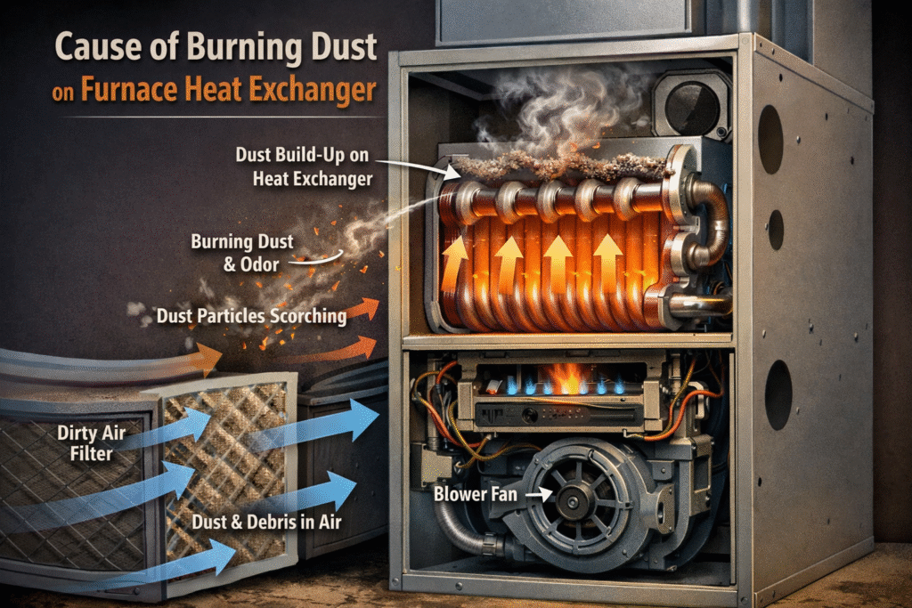 What Causes A Burning Smell When The Heat Comes On